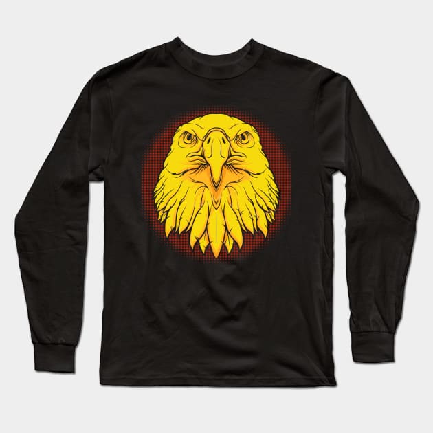 Eagle Head Long Sleeve T-Shirt by JCoulterArtist